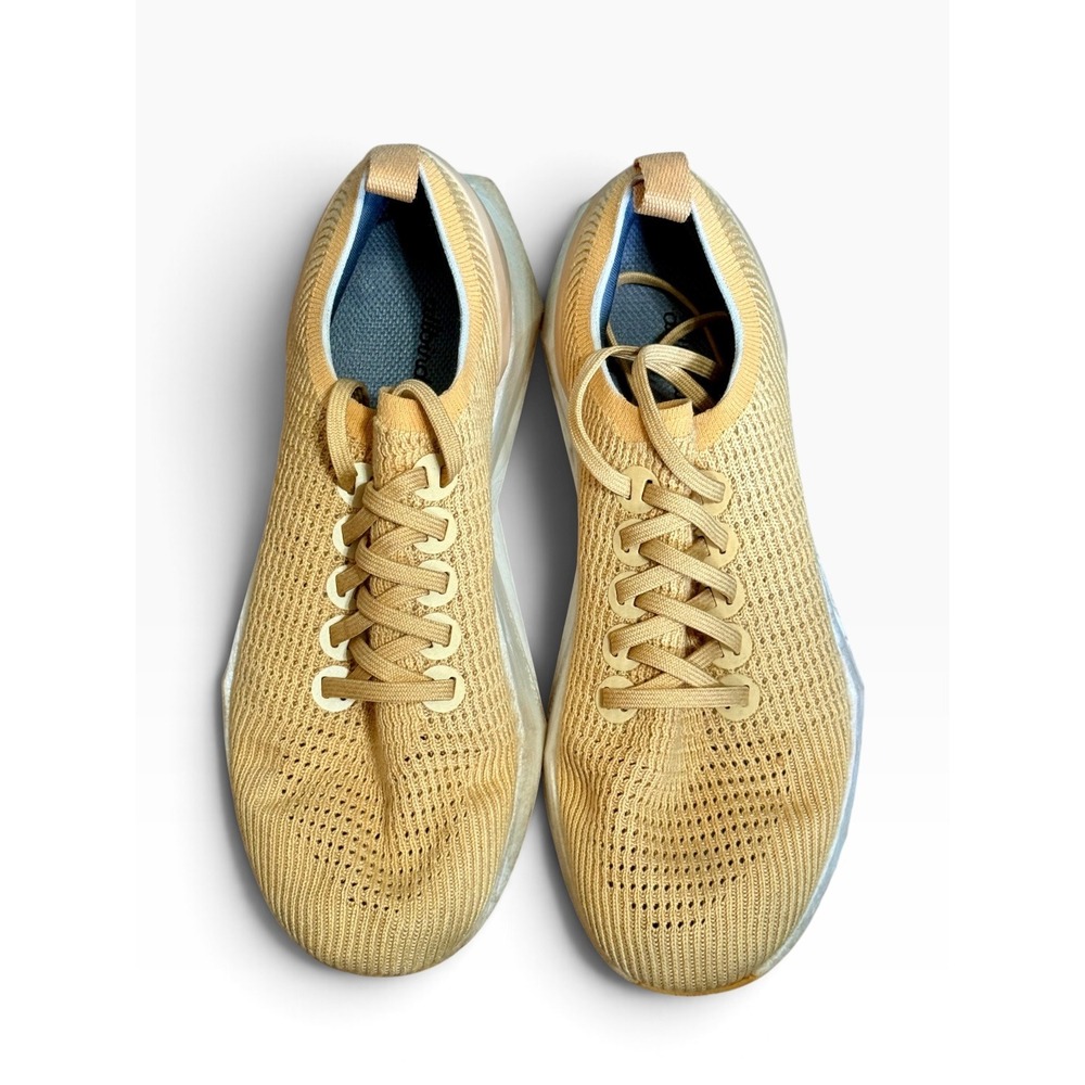 Allbirds Tree Flyer Women Running Shoes Beige Tan Knit Sneakers SwiftFoam Sz 9